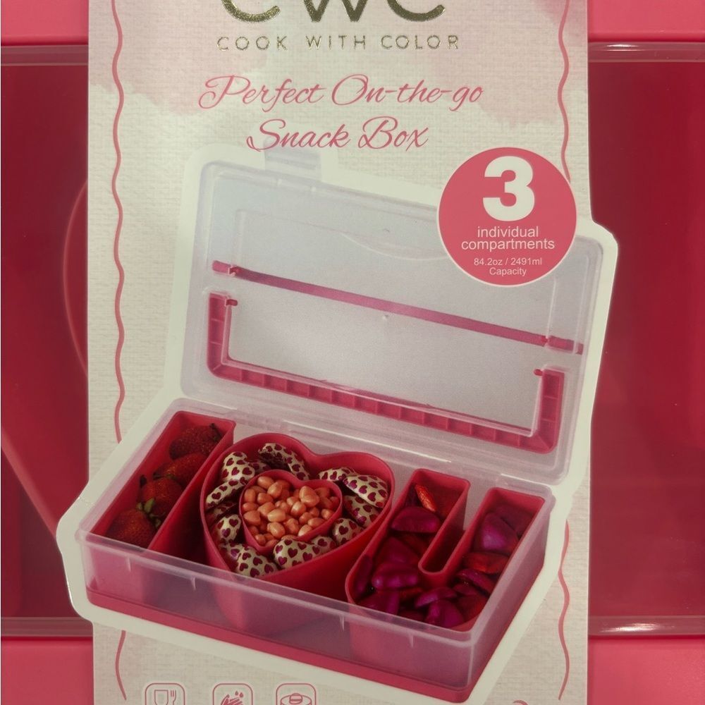 Pink Snack Box - I ❤️ U. shape - Picture 4 of 4